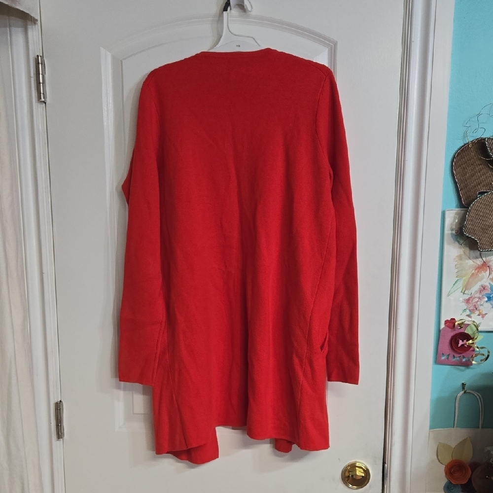 ๐J. Crew Women's Vibrant Red Cardigan Small Pockets - Picture 5 of 9